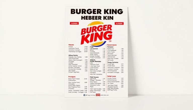 Burger King Allergen Menu