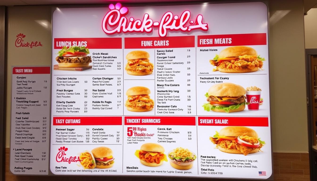 chick fil a lunch menu