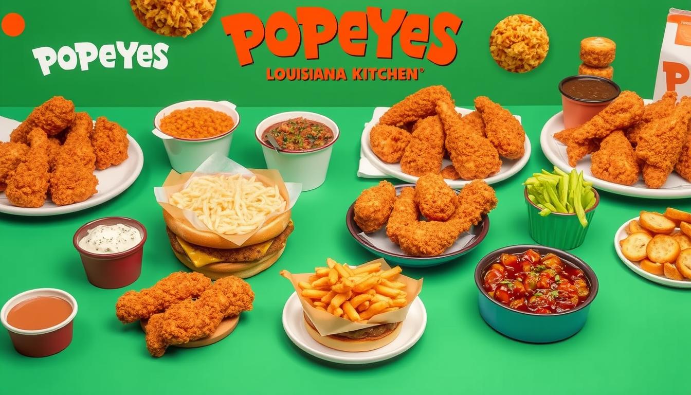 popeyes fried chicken menu