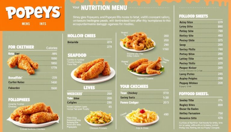 popeyes nutrition menu