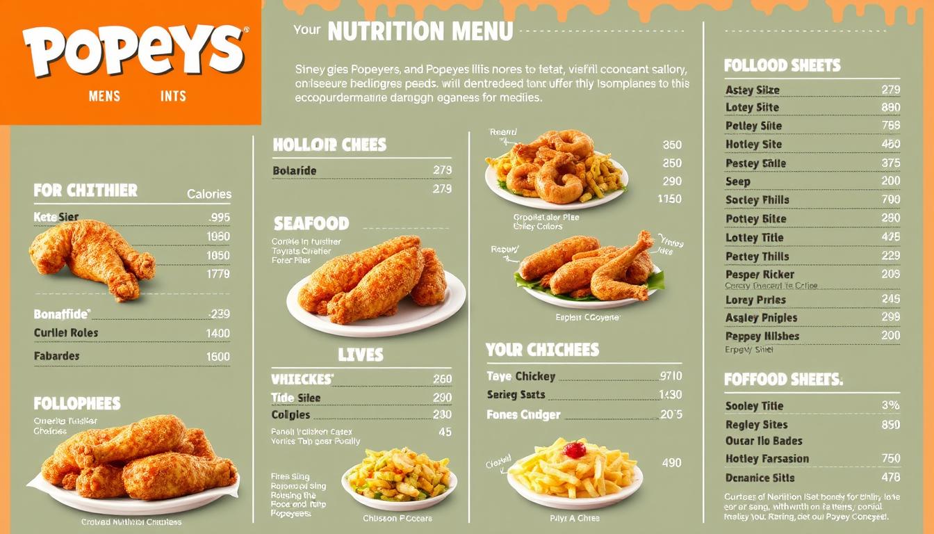 popeyes nutrition menu